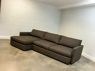 As Like a brand new ___crate barrel feather filled sofa