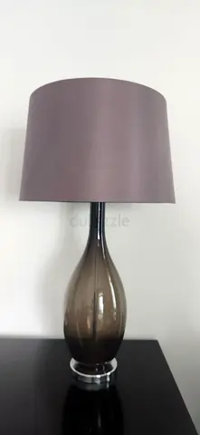 Crate and barrel glass table lamp