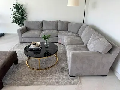Crate&Barrel Axis Feather filled Corner Sofa