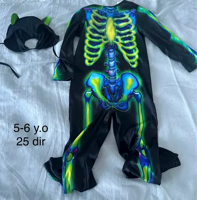 Halloween skeleton outfit for 5-6 years old