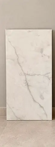 Large White Marble Effect Floor/Wall Tile Slab -