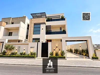 Exquisite villas for sale in the Emirate of Ajman, located next to the Azha community and featuring a private swimming pool. Discover this elegant G+1