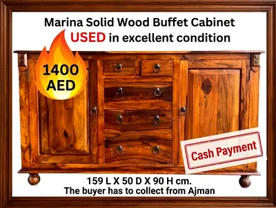 Marina solid wood buffet cabinet