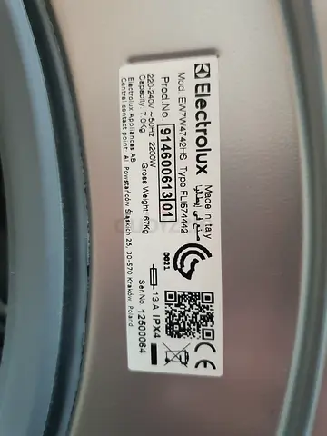 Electrolux washer/dryer (7kg) - Model EW7W4742HS, made in Italy