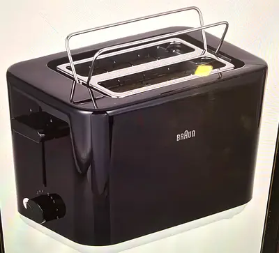 Braun 2-Slice Toaster - Black, Excellent Condition
