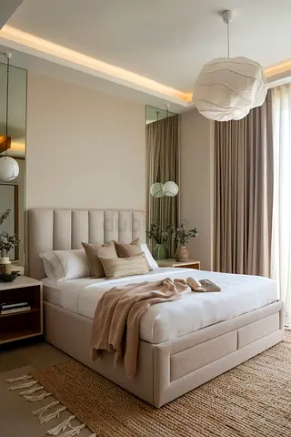 Brand New beige colour 180*200 king size bed.