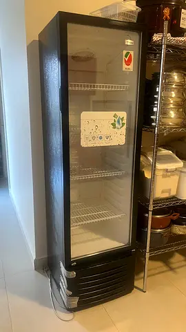 glass door fridge beverages