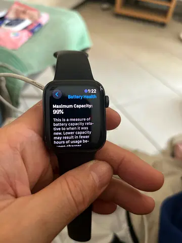 Apple Watch SE 44- Good Battery Health 99%, Black Sport Band