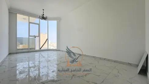شقة غرفتين وصالة بإطلالة بحرية وبلكونتين وموقف خاص في النخيل 1 عجمان