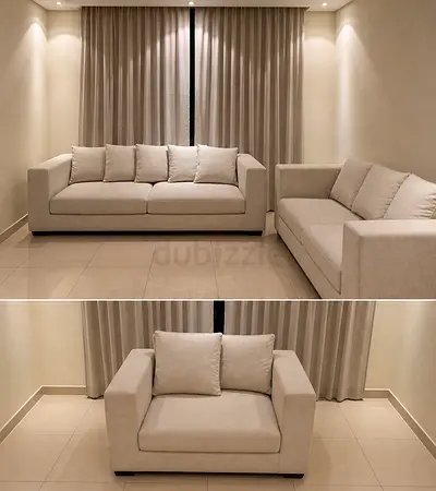 Beige sofa set