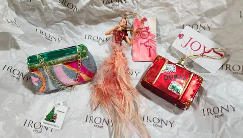 Set of 3 Decorative Christmas Ornaments — from Irony Home