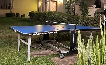 Donic Outdoor Roller 1000 Table Tennis Table - Excellent Condition