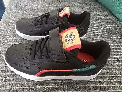 New Original Puma Boys Sneakers Black & White sports