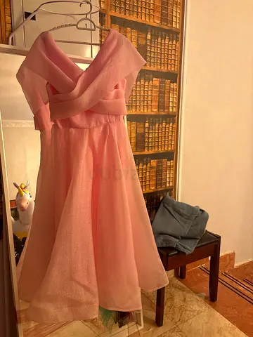 Light Pink Off-Shoulder Party Dress - Size Unspecified