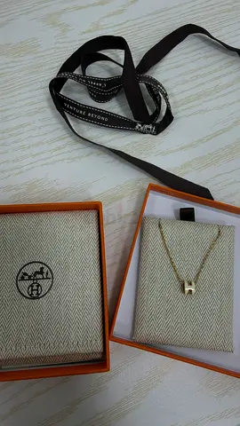 Authentic Hermès H Necklace – white – Full Set
