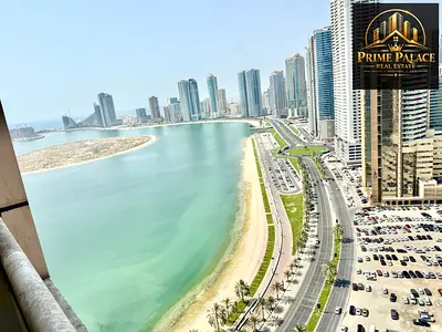 Luxurious sea view one bedroom hall with car parking free gym pool free balcony 10days free near Dubai exit