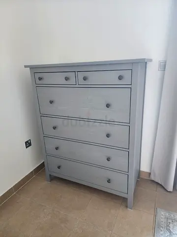 Grey Wooden Chest of Drawers -Good Condition