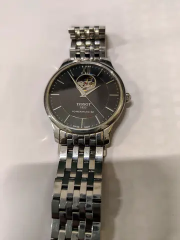 Tissot Powermatic 80 Open Heart Stainless Steel Men's Watch