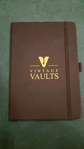 hardcover notebook from "Vintage Vaults".