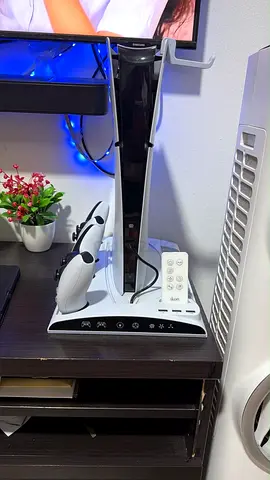 PS5 DualSense Controller Charging Station with Vertical Stand and Remote