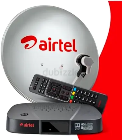 Airtel Dish Satellite Receiver with Remote - Good Working Condition