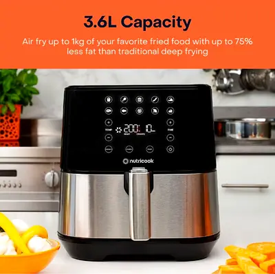 Nutricook Air Fryer - Stainless Steel, Good Working Condition