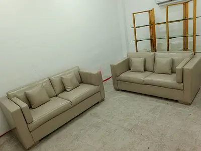 Authentic original leather sofa set One piece comes Sofabed