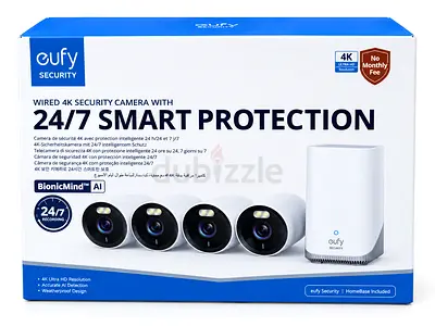 Eufy Wired 4K 4-Camera Security System with HomeBase (New/Sealed Box)