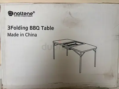 Portable 3-Folding BBQ Table - Collapsible Outdoor Grill Table