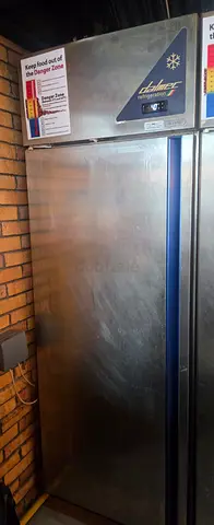 Commercial Stainless Steel Upright Refrigerator - Good Working Condition