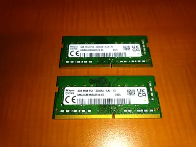 16GB (8x2) SK Hynix DDR4 Rated speed: 3200 MT/s SODIMM Laptop