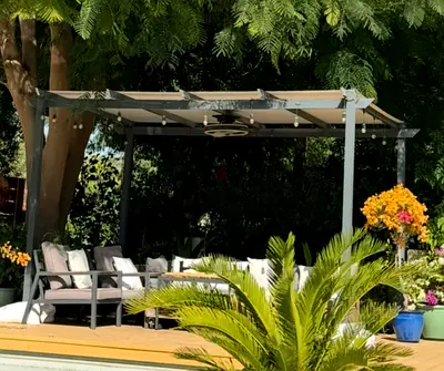 Pergola with Fan & Lighting