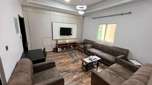 Luxury 2BR hall hotelstyle furnished owner finish Dubai exit next to Shorooq Mall 6 cheques Muwaihat 1 Ajman