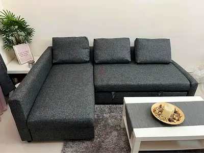 Ikea Grey L-shape 3-seater Sofa combed with storage- perfect condition