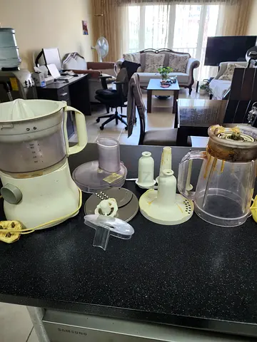 Used Food Processor with Multiple Attachments - Working Condition