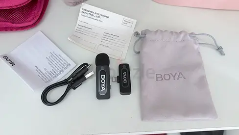 BOYA BY-V1 Wireless Lavalier Microphone – Lightning Connection for iPhone/iPad | AED 70
