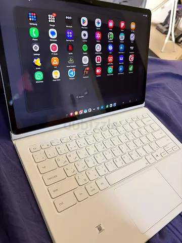 Samsung Galaxy Tab S10 FE+ with Book Cover Keyboard - White