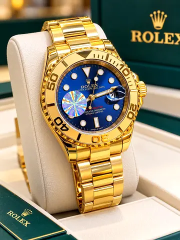 Rolex Yacht-Master Style Gold Watch with Blue Dial All over UAE cash on delivery