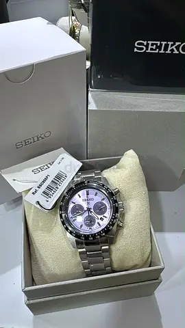 Seiko men's chronograph stainless steel watch with box and tags