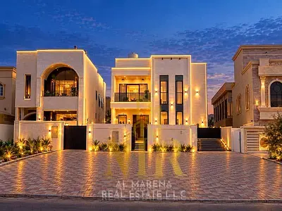 Villa in Al Muwaihat, on the main street, with an internal elevator. Two floors and a rooftop terra