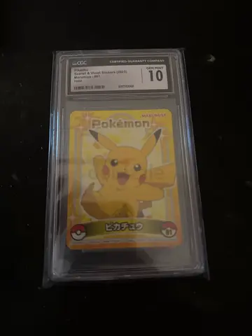 Graded Pikachu Pokémon Card — GCG 10 Mint (Encapsulated)