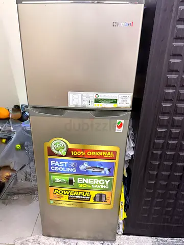 Small double-door fridge - compact refrigerator, good condition