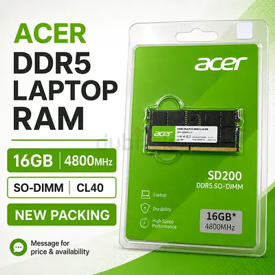 Acer 16GB DDR5 SO-DIMM 4800MHz Laptop RAM (New in Packaging)