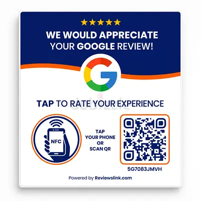 Google Review NFC & QR Code Stand – Smart Review Plate