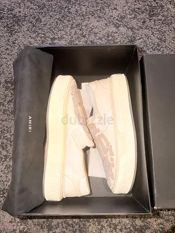 AMIRI cream leather slip-on sneakers - barely worn