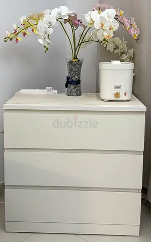 IKEA MALM-3 White 3-Drawer Chest of Drawers - Compact Dresser