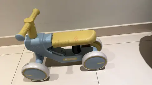 Children's Ride-On Walker / Balance Bike - Blue & Yellow, Great Condition
