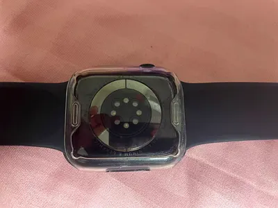 Apple Watch Series 7 (used) with black sport band — good working condition Tdra approved