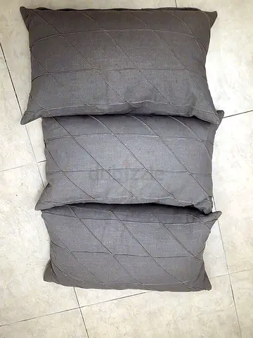 3 x IKEA HARÖRT Grey Cushions 40 x 65 cm (set of 3)