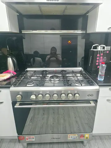 Bompani Bompani Gas Cooker Stainless Steel 90x60 5 Gas Burners Fan Gas Oven
